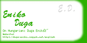 eniko duga business card